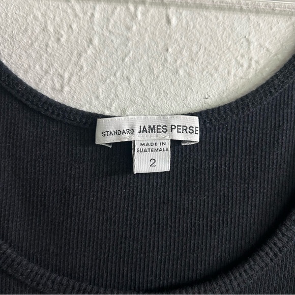 James Perse Long Jersey Tank Black Ribbed Size 2 - Picture 7 of 9